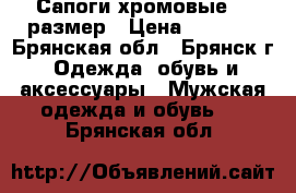 Сапоги хромовые 42 размер › Цена ­ 2 000 - Брянская обл., Брянск г. Одежда, обувь и аксессуары » Мужская одежда и обувь   . Брянская обл.